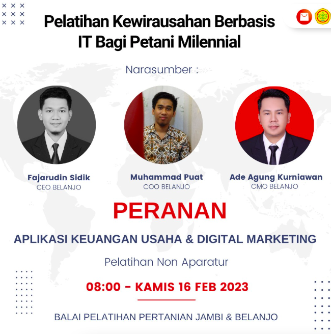 Pelatihan Kewirausahaan Berbasis IT Bagi Petani Milennial Sesi II